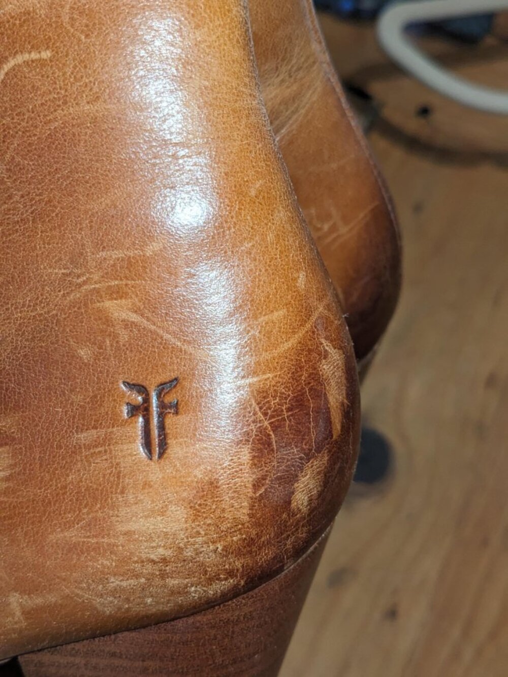 Frye Cognac Brown Leather Ankle Booties - Picture 6 of 9